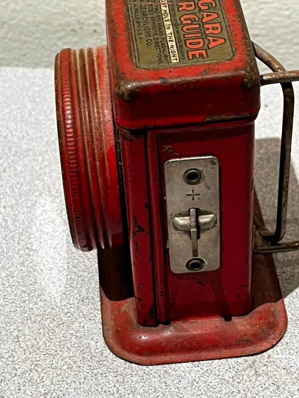 Vintage Flashlight Niagara Junior Guide Niagara Falls NY W Sticker Lamp Lantern